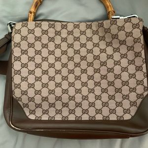 Authentic vintage Gucci bamboo tote